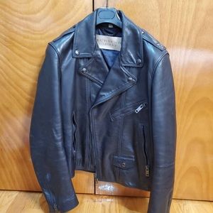 Burberry leather biker jacket